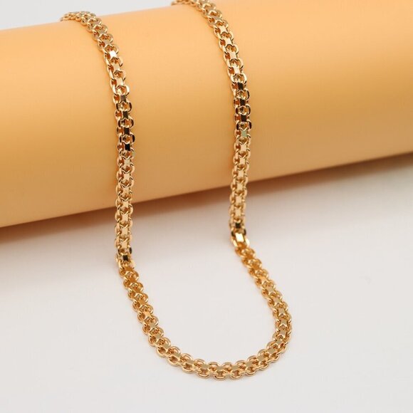 "Chunky Rose Gold Chain Necklace Bold & Stylish Look, XPNL0126 - Picture 1 of 12
